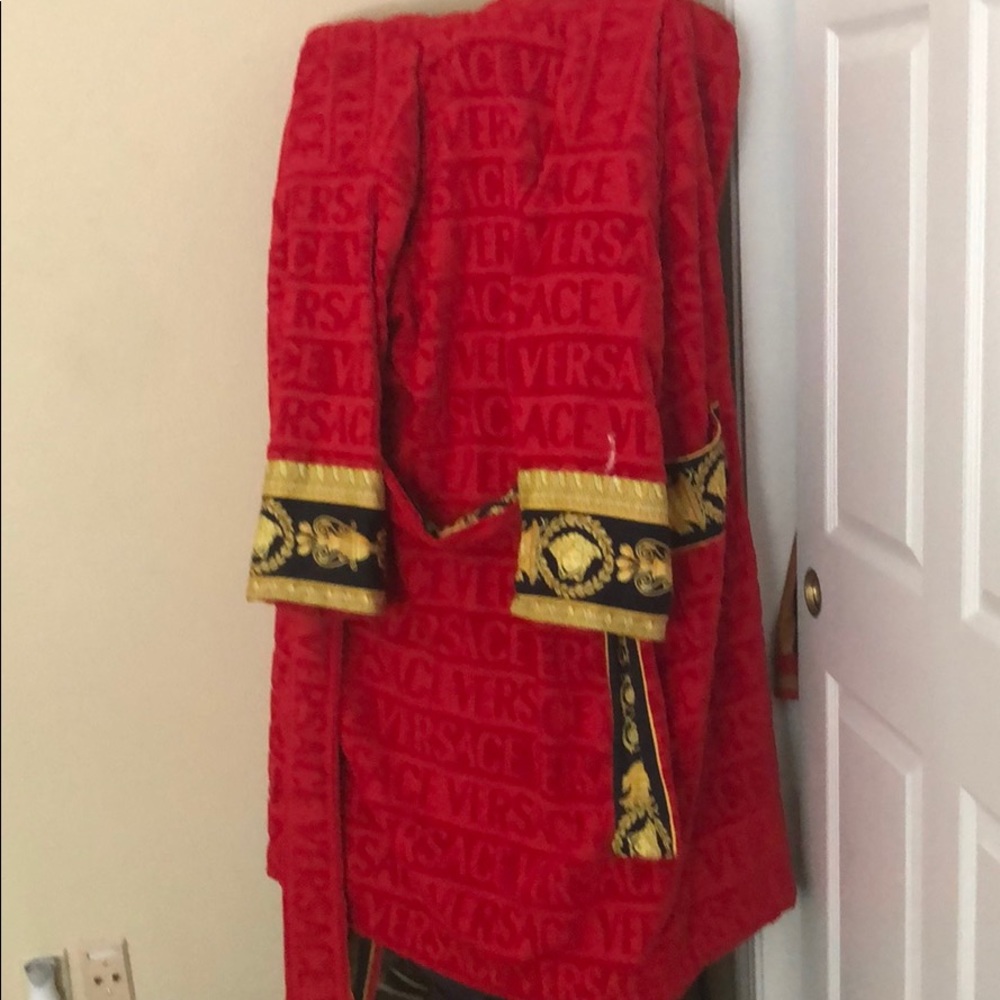 Red Versace robe